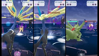 Giovanni Shadow Crescelia Pokémon GO Counters Fairy Xerneas Mega Tyranitar giovannipokemongo [upl. by Melone]