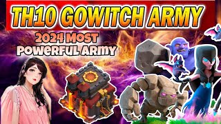 TH10 GoBoWitch Attack Strategy 2023  Best TH10 Attack Strategies  COC [upl. by Idalia910]