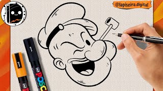 Como desenhar o marinheiro popeye passo a passo [upl. by Arykat459]