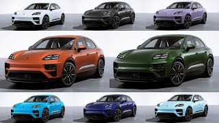 New 2024 PORSCHE MACAN EV COLORS Detailed comparison  What is your favourite [upl. by Alegnad]