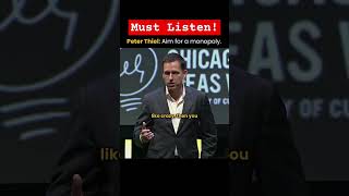 Peter Thiels advice to entrepreneurs peterthiel advice business entrepreneur monopoly rich [upl. by Araes]