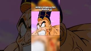 Goku humiliates Nappa 🥶 dragonball dragonballz anime dbz [upl. by Orsino]