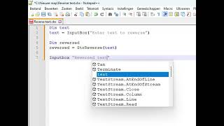 How to reverse text in VBScript  Tutorial [upl. by Bordy225]