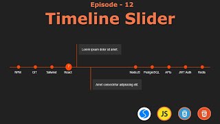 Swiper Slider Series  Timeline Slider  Episode 12  JavaScript  Swiper JS [upl. by Tnayrb]