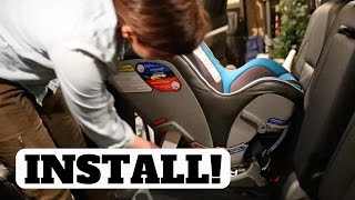 How To Install Chicco NextFit Convertible Car Seat Forward amp Rear Facing Tutorial [upl. by Lahey]