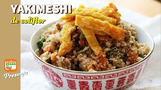 Yakimeshi de coliflor  Cocina Vegan Fácil [upl. by Eillam]