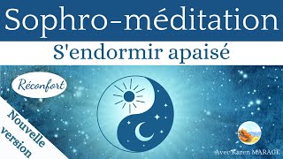 Sophro  méditation sendormir apaisé et réconforté  guide voix amp musique ondes thêta 4hz [upl. by Nolasba]