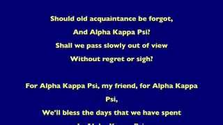 Alpha Kappa Psi Anthem lyrics [upl. by Ellekcir]