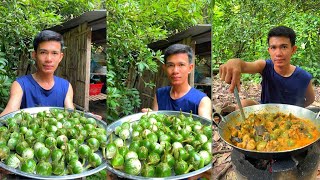 quot Eggplants Crispy Recipes quot Chef Chea Fry Eggplants In Villages [upl. by Annayk]