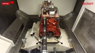 Heckert  Machining of crankcases for commercial trucks [upl. by Atniuqal]