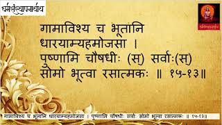 BHAGVADGITAADHYAY15SHLOK13 bhagvadgita ADHYAY15 gita [upl. by Peednama620]