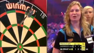 Darts Ladies World Championship 2015 Quarter Final Sherrock vs de Graaf [upl. by Anelahs677]