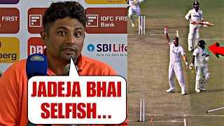 Sarfaraz Khan gave shocking statement on Ravindra Jadeja after the RUNOUT drama  INDvsENG [upl. by Erdnassak]