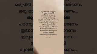 Thaniye song lyrics…trending viral song everhitsong malayalamsonglyrics love lyrics shorts [upl. by Manaker]