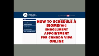 HOW TO SCHEDULE A BIOMETRIC ENROLLMENT APPOINTMENT FOR CANADA VISA ONLINE [upl. by Janaya]