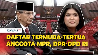 Daftar Anggota MPR DPR dan DPD RI TermudaTertua Periode 20242029 [upl. by Iel436]