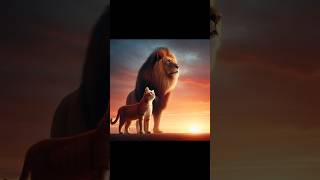 Cat saves lioncute cutecat kittten trending catsshow [upl. by Airoled]