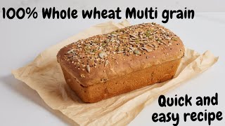 Whole wheat bread recipe For Beginners  multigrain bread recipe whole wheat bread at home bread [upl. by Josh589]