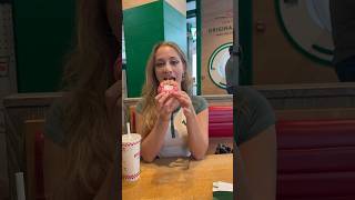 Trying KRISPY KREME for the FIRST TIME 🍩🩷😱 krispykreme mukbang food eatingshow eating ng [upl. by Barbaresi363]