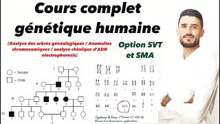 Cours complet la génétique humaine  arbre généalogique  anomalies chromosomiques  Électrophorèse [upl. by Arza]