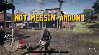 RDR2 When Sheriff Malloys got Arthurs back HIGH HONOR [upl. by Imarej]