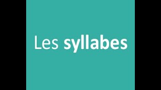 La division syllabique en français [upl. by Adidnac]