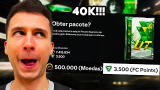 TORREI 40K DE FC POINTS ABRINDO OS PACKS DE 3500 amp VÁRIOS OUTROS DA LOJA 🤑🤑 EA FC 24 ULTIMATE TEAM [upl. by Auot]