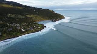 RAGLAN New Zealand Swell of the Year May 2024  Raw Drone Footage 4K [upl. by Eileek]