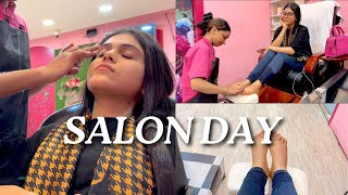 SALON DAY  First Time Karwaya Pedicure✨  Self Pamper Day [upl. by Ahteral]