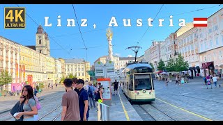 Linz Austria 🇦🇹  A Beautiful 🤩 Sunny ☀️ City Walking Tour  4K Ultra HD 60 FPS [upl. by Renita]