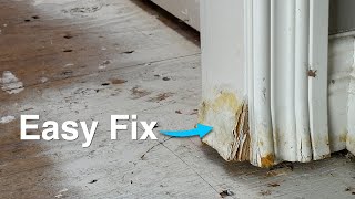 How To Repair a Terribly Damaged Door Jamb the Easiest Way Possible [upl. by Lleinad]