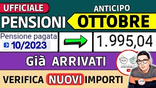 ANTICIPO⚡️ PENSIONI OTTOBRE 2023 ➡ CEDOLINI IMPORTI ARRIVATI❗️ VERIFICA RIMBORSI AUMENTI CONGUAGLI [upl. by Adnilev]