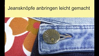 🧵 Jeansknöpfe anbringen [upl. by Aulea]