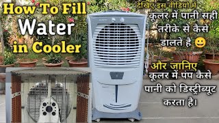 How To Fill Water in Cooler  कूलर में पानी डालने का सही तरीका क्या है  How Cooler Pump Works 😀 [upl. by Noirda13]