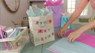 Giftology How to Fill a Gift Bag with Tissue [upl. by Froh]