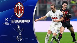 AC Milan vs Tottenham Extended Highlights  UCL Round of 16  Leg 1  CBS Sports Golazo [upl. by Ilehs159]