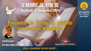 VIVRE ET PROCLAMER LA PAROLE DE DIEU  Vendredi 1er Novembre 2024 [upl. by Flosser]