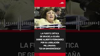 La crítica de Graciela Ocaña sobre Alberto Fernández por su jubilación millonaria quotUn sinvergüenzaquot [upl. by Andrej]