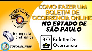 Como Fazer um Boletim de Ocorrência Online no Estado de São Paulo [upl. by Aggappora]