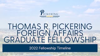 Fellowship Timeline  2022 Pickering Fellowship [upl. by Yelmene425]