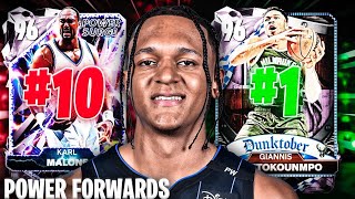 RANKING THE TOP 10 BEST POWER FORWARDS IN NBA 2K25 MyTEAM [upl. by Siramay]