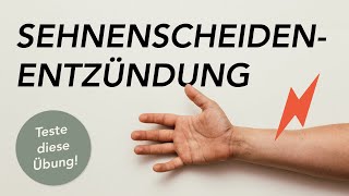 Sehnenscheidenentzündung  Mache diese Übung [upl. by Ahsenid]