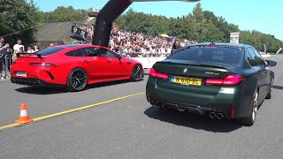 MercedesAMG GT63 S 4Matic vs BMW M5 CS [upl. by Leibman624]