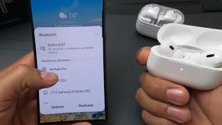 Como Conectar unos Airpods a un Samsung [upl. by Lacy]