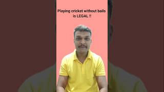 Cricket without bails 🏏 cricket icc bcci amitjain facts shorts [upl. by Nawd]