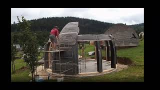 Tiny Dome Frame Built In One Day Dome Home Quick Build [upl. by Hama]