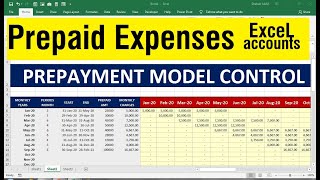 prepaid expenses worksheet in excel  prepayments and accruals schedule excel [upl. by Aivitnahs612]