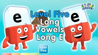 BacktoSchool  Alphablocks Level Five  Long Vowels  Long E   Learn How to Read [upl. by Eeloj295]