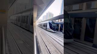 Dubai Metro ➡️ Tram ➡️ Monorail dubaimetrotrammonotraintamil dubaipublictransport nolcard dubai [upl. by Arola]