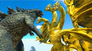 Godzilla vs King Ghidorah  Godzilla vs King Kong │Animal Revolt Battle Simulator  ARBS [upl. by Attennot]